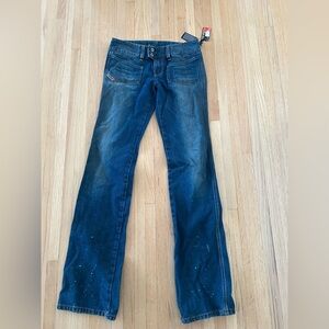 Deadstock Y2K Diesel Dark Blue Flare Jeans